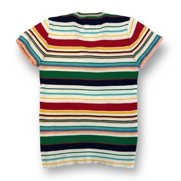 Railroad Station Knot Short Sleeve Top Size Small - Picture 3 of 5